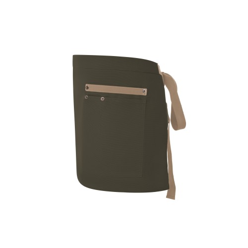 404221B.DELANTAL CANVAS CORTO VERDE OLIVA/BEIGE ARENA U