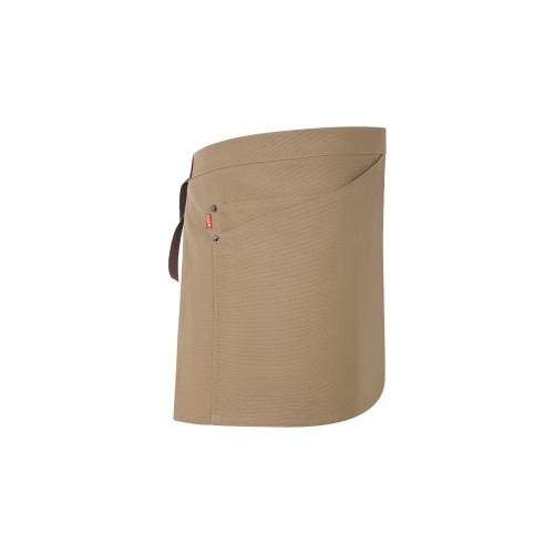 404221B.DELANTAL CANVAS CORTO BEIGE ARENA/MARRÓN U