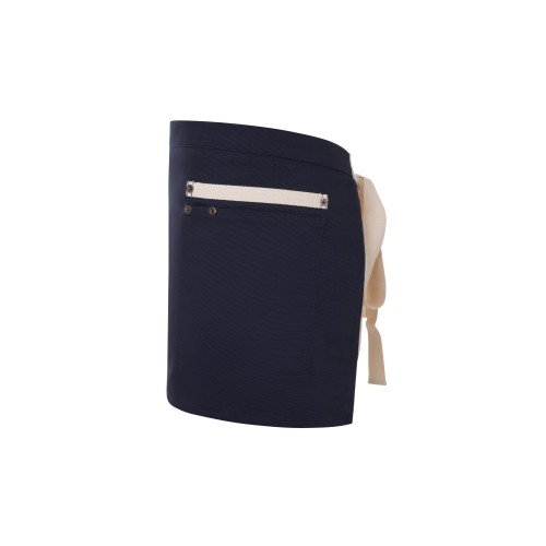 404221B.DELANTAL CANVAS CORTO AZUL NAVY/MARFIL U