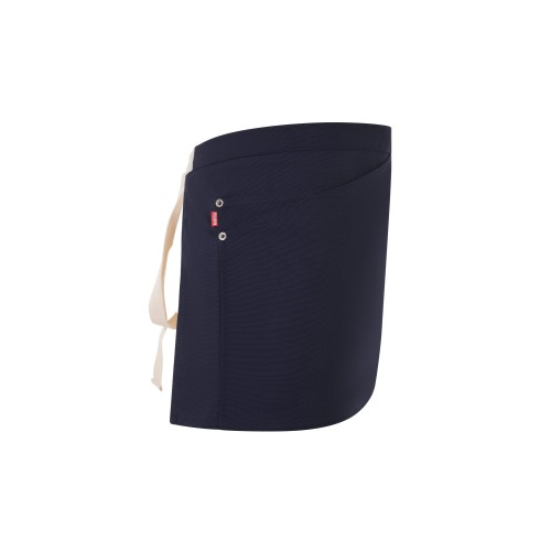 404221B.DELANTAL CANVAS CORTO AZUL NAVY/MARFIL U