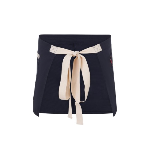 404221B.DELANTAL CANVAS CORTO AZUL NAVY/MARFIL U