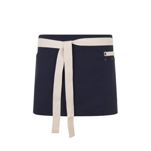 404221B.DELANTAL CANVAS CORTO AZUL NAVY/MARFIL U