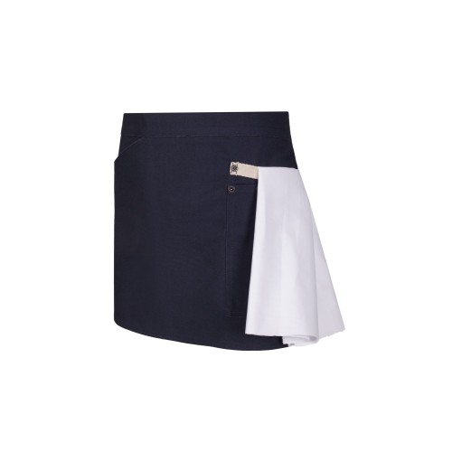 404221B.DELANTAL CANVAS CORTO AZUL NAVY/MARFIL U