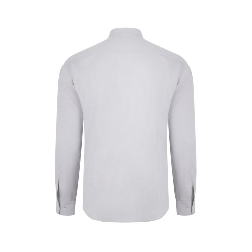 405004S.CAMISA OXFORD ML HOMBRE GRIS HIELO S