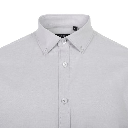 405004S.CAMISA OXFORD ML HOMBRE GRIS HIELO S