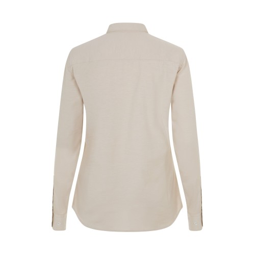 405005S.CAMISA OXFORD ML MUJER BEIGE CLARO XS