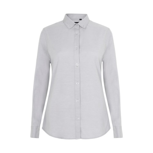 405005S.CAMISA OXFORD ML MUJER GRIS HIELO XS