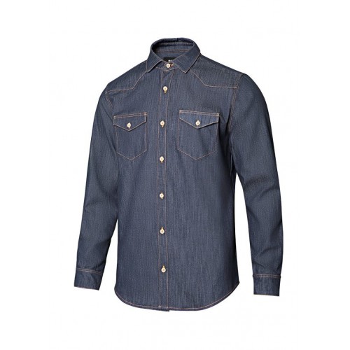 405006S.CAMISA DENIM ML HOMBRE DENIM AZUL 2XL