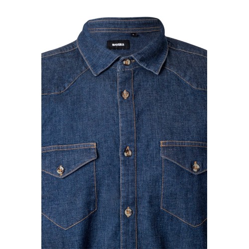 405006S.CAMISA DENIM ML HOMBRE DENIM AZUL 2XL