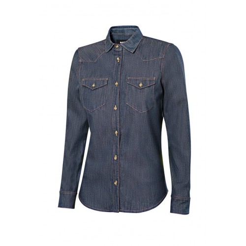 405007S.CAMISA DENIM ML MUJER DENIM XS