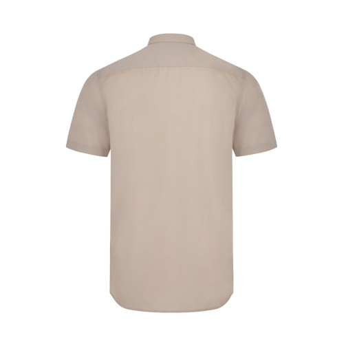 405008.CAMISA MC HOMBRE BEIGE CLARO S