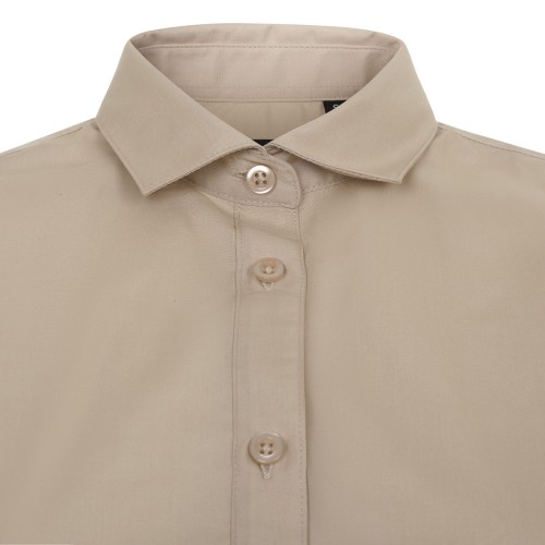 405010.CAMISA MC MUJER BEIGE CLARO XS