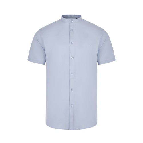 405012S.CAMISA STRETCH MC HOMBRE CELESTE S