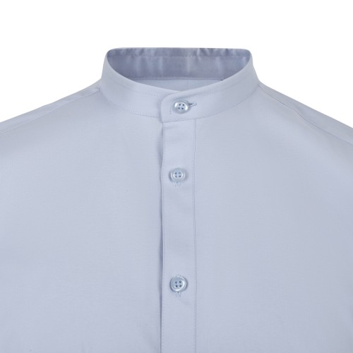 405012S.CAMISA STRETCH MC HOMBRE CELESTE S