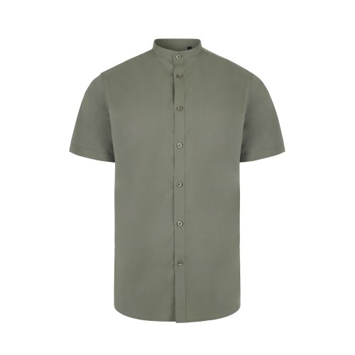 405012S.CAMISA STRETCH MC HOMBRE VERDE OLIVA CLARO S