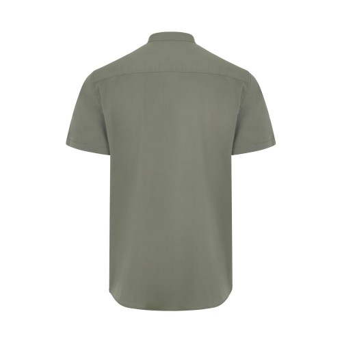 405012S.CAMISA STRETCH MC HOMBRE VERDE OLIVA CLARO S