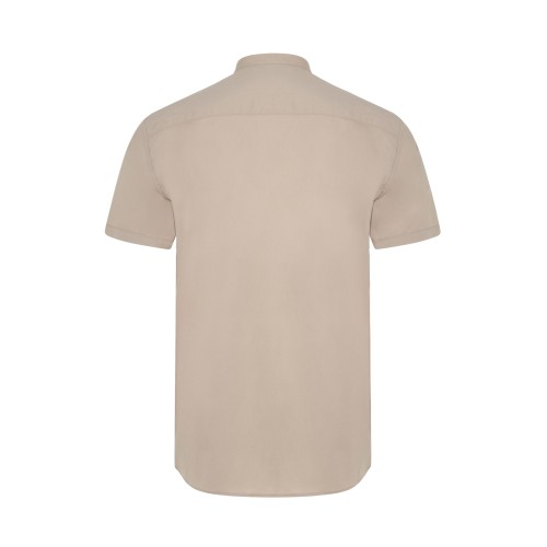 405012S.CAMISA STRETCH MC HOMBRE BEIGE CLARO S