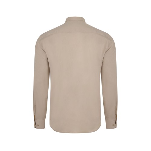 405013S.CAMISA STRETCH ML HOMBRE BEIGE CLARO S
