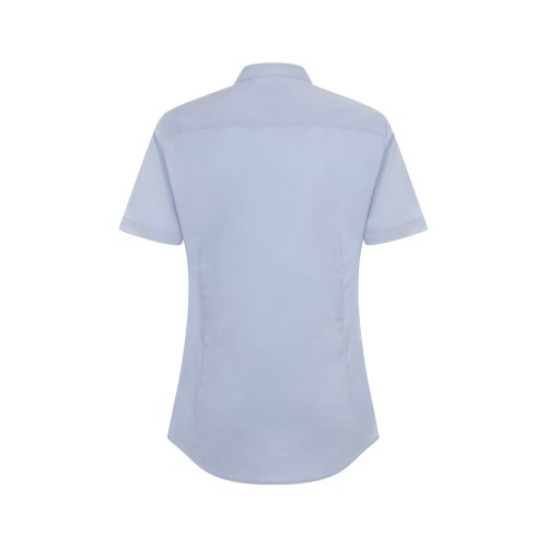 405014S.CAMISA STRETCH MC MUJER CELESTE XS