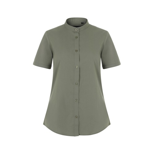 405014S.CAMISA STRETCH MC MUJER VERDE OLIVA CLARO XS