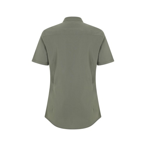 405014S.CAMISA STRETCH MC MUJER VERDE OLIVA CLARO XS