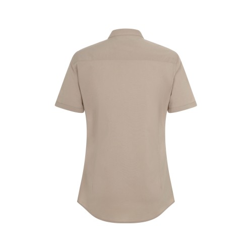405014S.CAMISA STRETCH MC MUJER BEIGE CLARO XS
