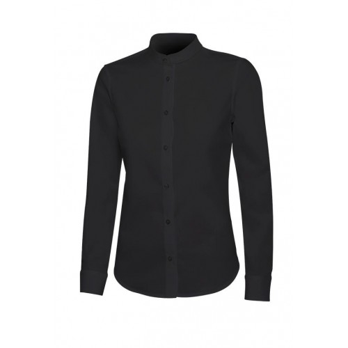 405015S.CAMISA STRETCH ML MUJER NEGRO XS