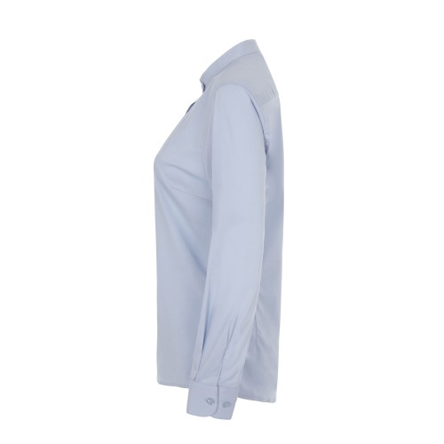 405015S.CAMISA STRETCH ML MUJER CELESTE XS