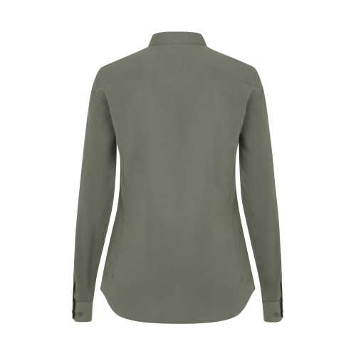 405015S.CAMISA STRETCH ML MUJER VERDE OLIVA CLARO XS