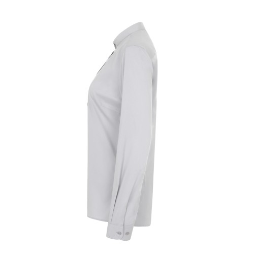 405015S.CAMISA STRETCH ML MUJER GRIS HIELO XS
