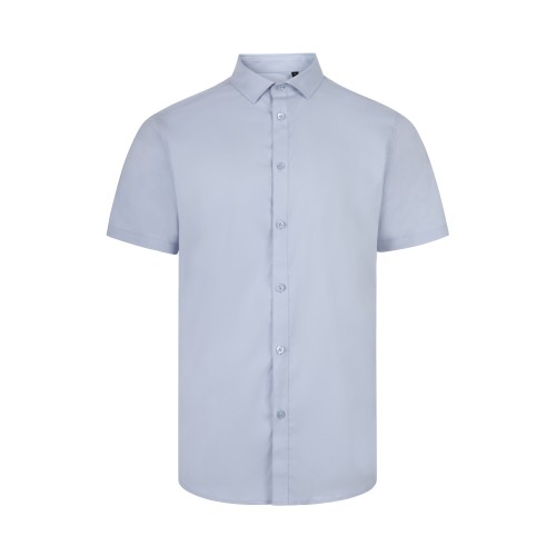 405016S.CAMISA STRETCH MC HOMBRE CELESTE S