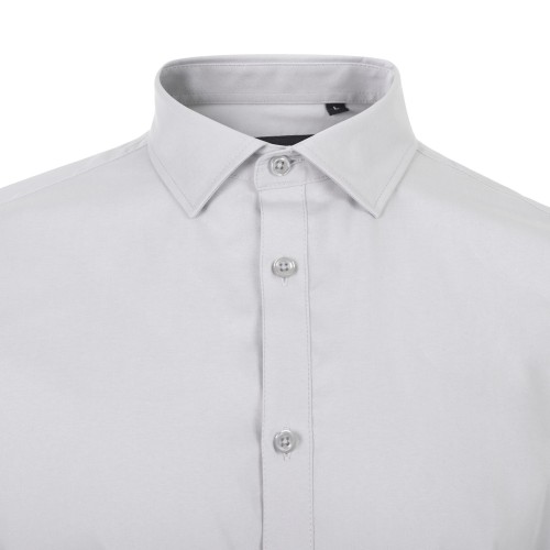 405016S.CAMISA STRETCH MC HOMBRE GRIS HIELO S