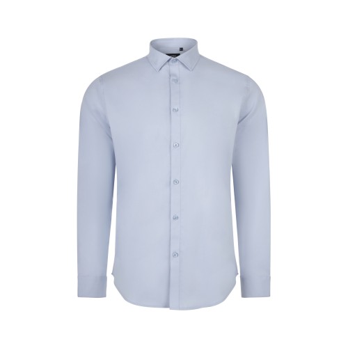 405017S.CAMISA STRETCH ML HOMBRE CELESTE S