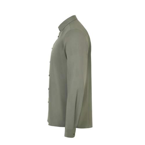 405017S.CAMISA STRETCH ML HOMBRE VERDE OLIVA CLARO S