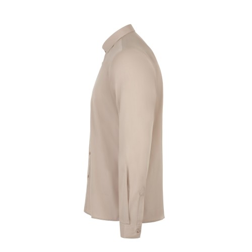 405017S.CAMISA STRETCH ML HOMBRE BEIGE CLARO S