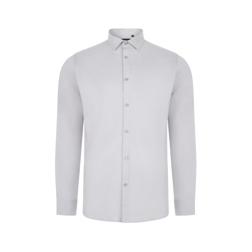405017S.CAMISA STRETCH ML HOMBRE GRIS HIELO S