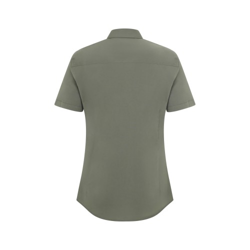 405018S.CAMISA STRETCH MC MUJER VERDE OLIVA CLARO XS