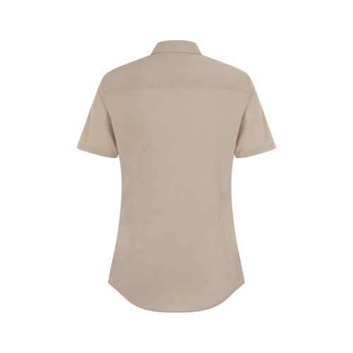 405018S.CAMISA STRETCH MC MUJER BEIGE CLARO XS