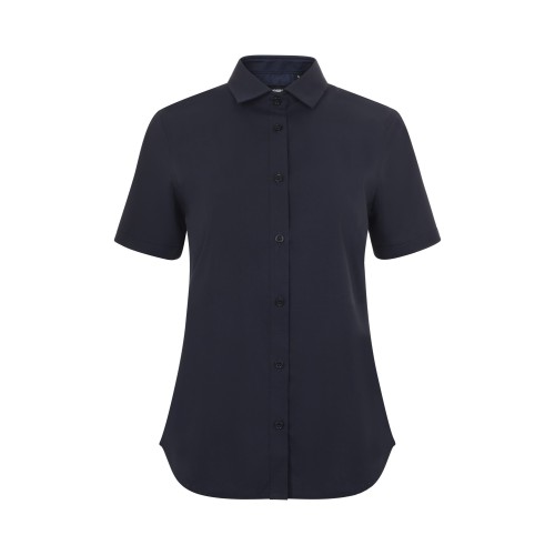 405018S.CAMISA STRETCH MC MUJER AZUL NAVY XS