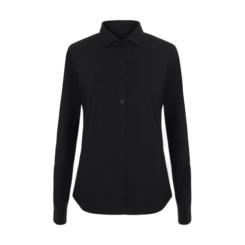 405019S.CAMISA STRETCH ML MUJER NEGRO XS