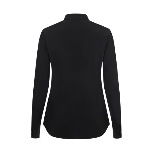 405019S.CAMISA STRETCH ML MUJER NEGRO XS