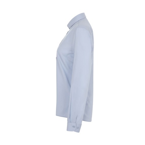 405019S.CAMISA STRETCH ML MUJER CELESTE XS