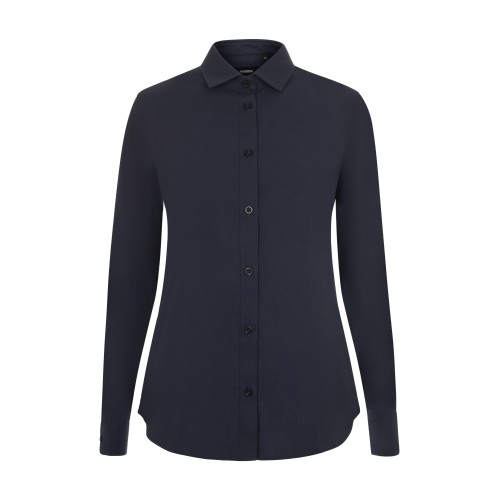 405019S.CAMISA STRETCH ML MUJER AZUL NAVY XS