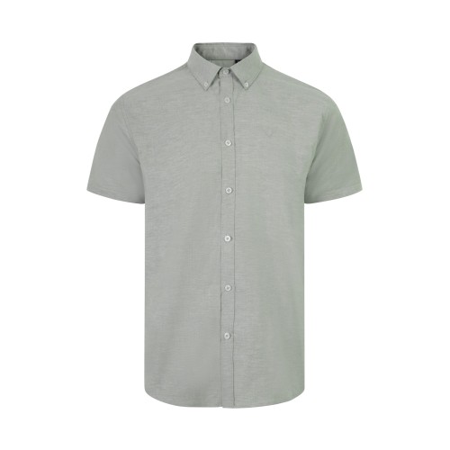 405024S.CAMISA OXFORD MC HOMBRE VERDE OLIVA CLARO S