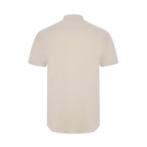 405024S.CAMISA OXFORD MC HOMBRE BEIGE CLARO S