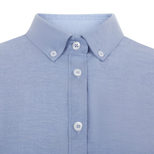 405025S.CAMISA OXFORD MC MUJER CELESTE XS