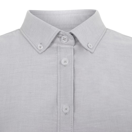 405025S.CAMISA OXFORD MC MUJER GRIS HIELO XS