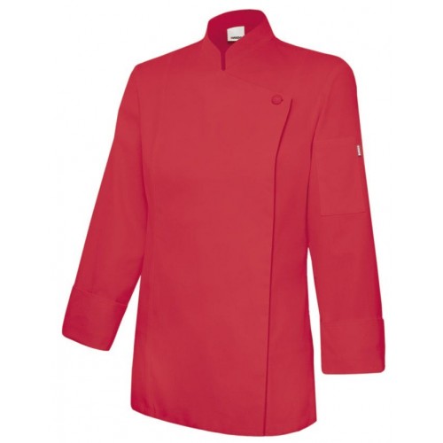 405203TC.CHAQUETA COCINA ML MUJER ROJO CORAL 38