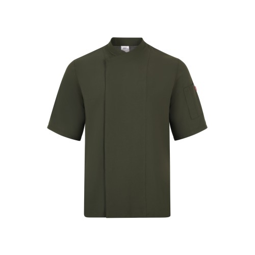 405209.CHAQUETA COCINA MICROFIBRA MC VERDE OLIVA XS