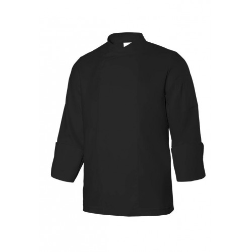 405210.CHAQUETA COCINA MICROFIBRA ML NEGRO S